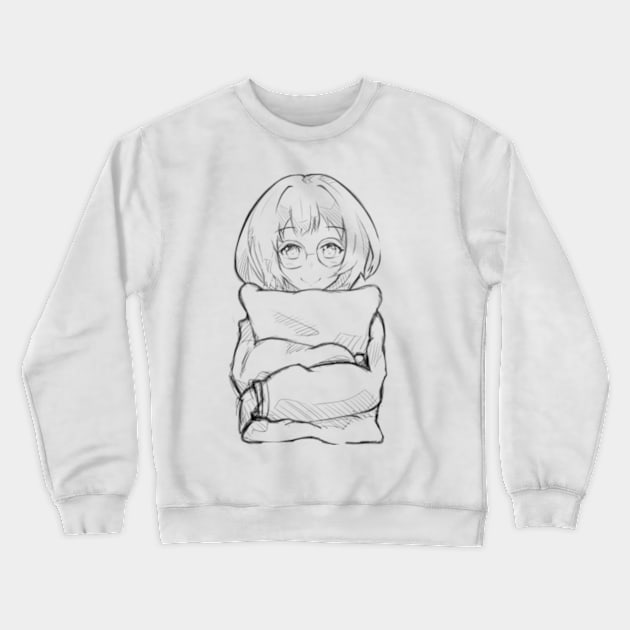 sketch anime girl Crewneck Sweatshirt by Yusa Visual